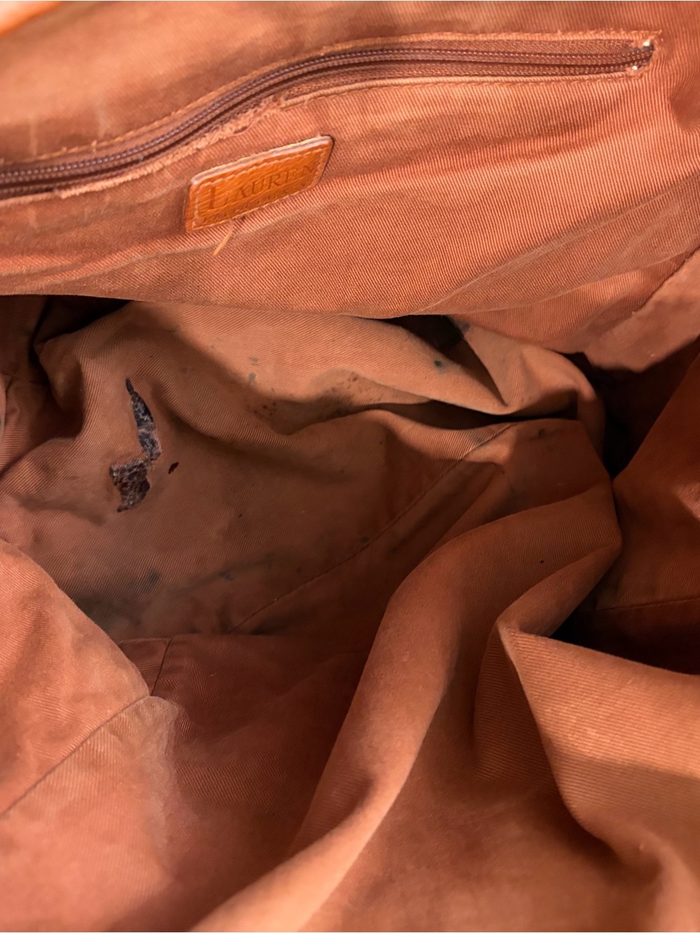 Ralph Lauren Leather Tote with Brass Hook - Picture 9 of 16